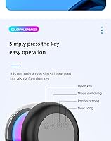 Vista 6 de WSNDD Altavoz Bluetooth portátil con tarjeta TF, sonido HD y graves para iPhone, iPad, Android, smartphone y coche