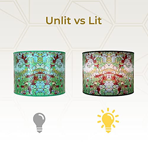 Image of Royal Designs, Inc. Trendy Decorative Handmade Lamp Shade, Made in USA, 10in, HBC-8079-10, Tropical Rust