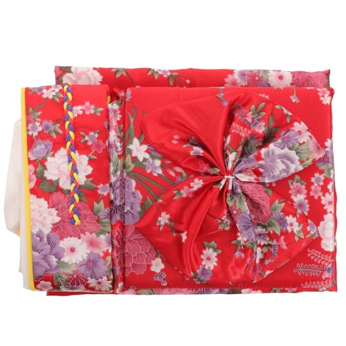 Kimono traditionnel fille 130 cm rouge costume cosplay enfant yukata