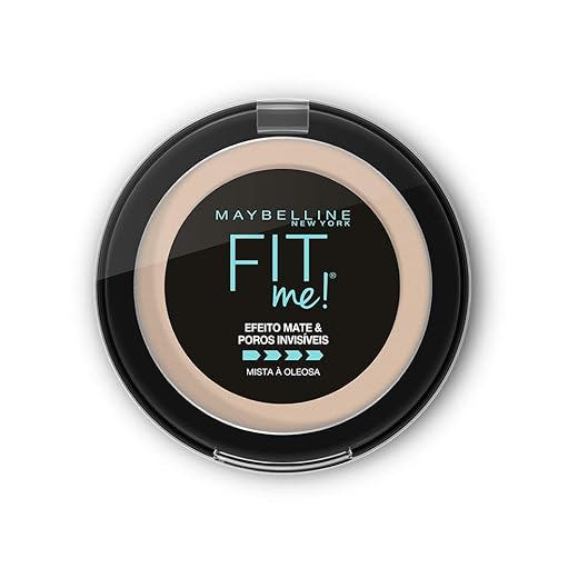 Maybelline NY Pó compacto Efeito Mate e Poros Invisíveis Fit Me Super Claro Bege B01