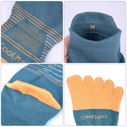 Image of Toe Socks Cool-max Running Socks for Men Women 3 Pairs Athletic Breathable Five Finger Socks