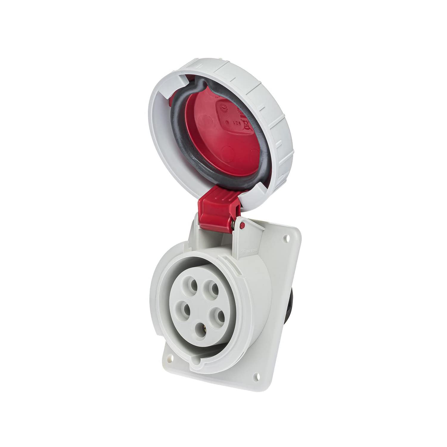 IDE 03803 bases encastrement inclinées à basse tension, Code heure 6, IP67 – 16 a-​3p + N + T-​200/​346 240/​415 V
