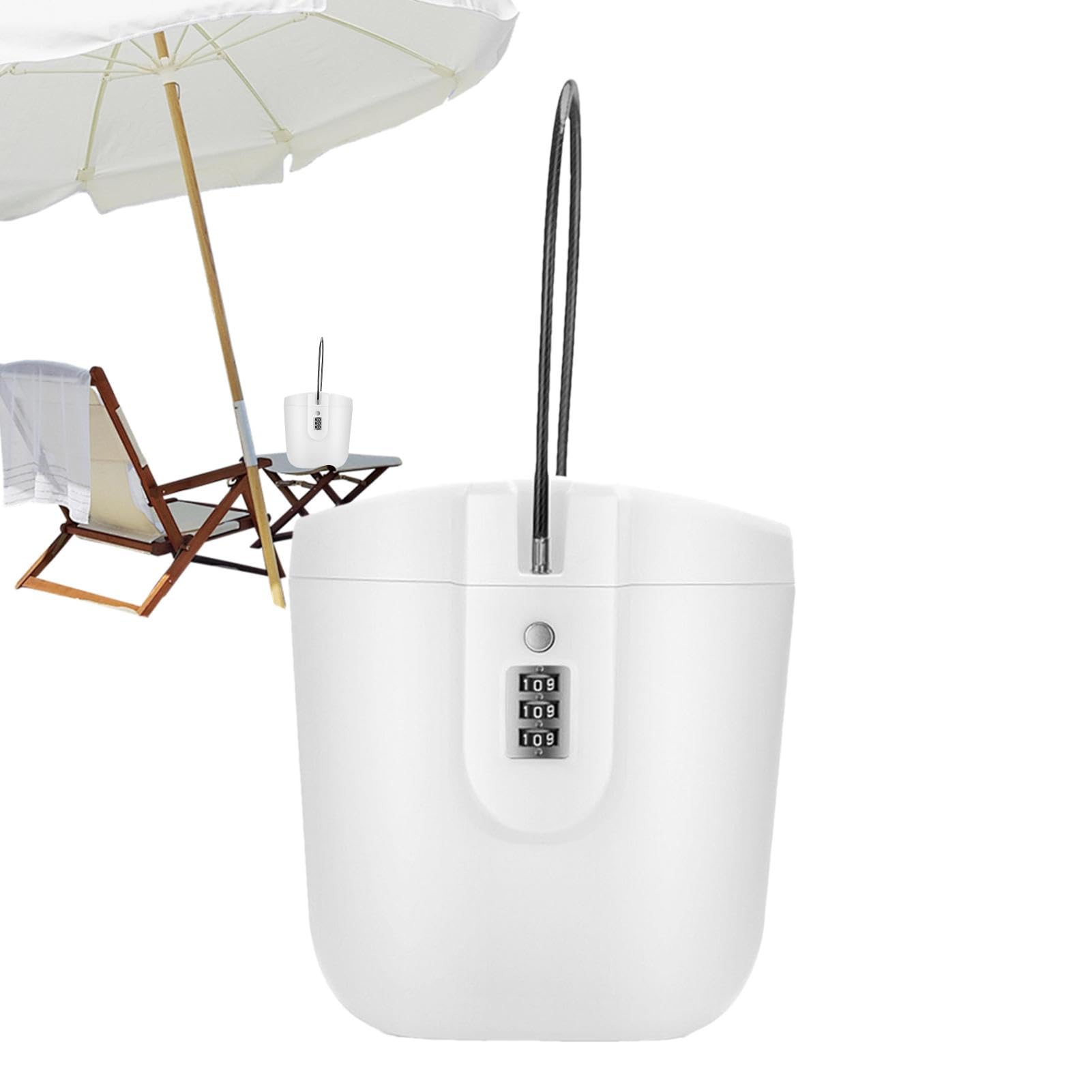 Scatola Di Serratura Portatile Antifurto - Scatola Da Spiaggia Con Lucchetto A Combinazione | Borsa Di Sicurezza Portatile | Per Proteggere I Tuoi Oggetti Di Valore,per Spiaggia,Campeggio, Viaggi