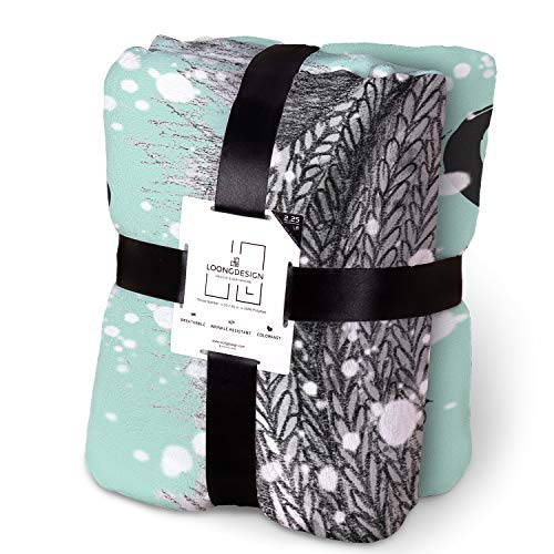 Loong Design Smart Owl Throw Blanket Super Soft, Fluffy, Premium Sherpa Fleece Blanket 50'' X 60'' Fit For Sofa Chair Bed Office Travelling Camping Gift #TOP4