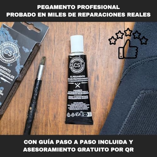 Pegamento neopreno profesional (2×30 g) | Adhesivo impermeable para reparar todo tipo de trajes: surf, buceo, triatlón | Reparación rápida, duradera y flexible | Incluye guía y asesoramiento por QR - imagen 6