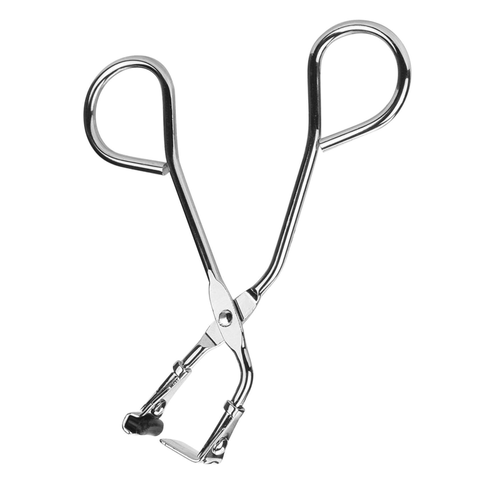 Rizador de Pestañas de Acero Inoxidable Plata Curvado y Portátil