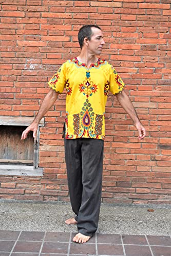 RaanPahMuang Spearhead Heart African Dashiki Shirt Radiant Colors Afrika Style4