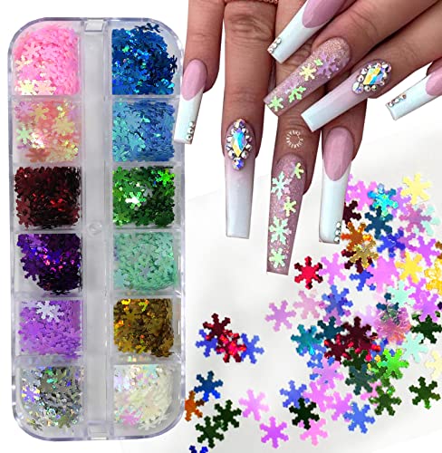 Loveourhome Valentine 4 Boxes Holographic Butterfly Snowflakes Chunky Nail Glitter Flakes Heart Sequins Confetti Resin Accesssories Manicure Tips Decorations For Nails Crafts Resin Makeup #TOP2