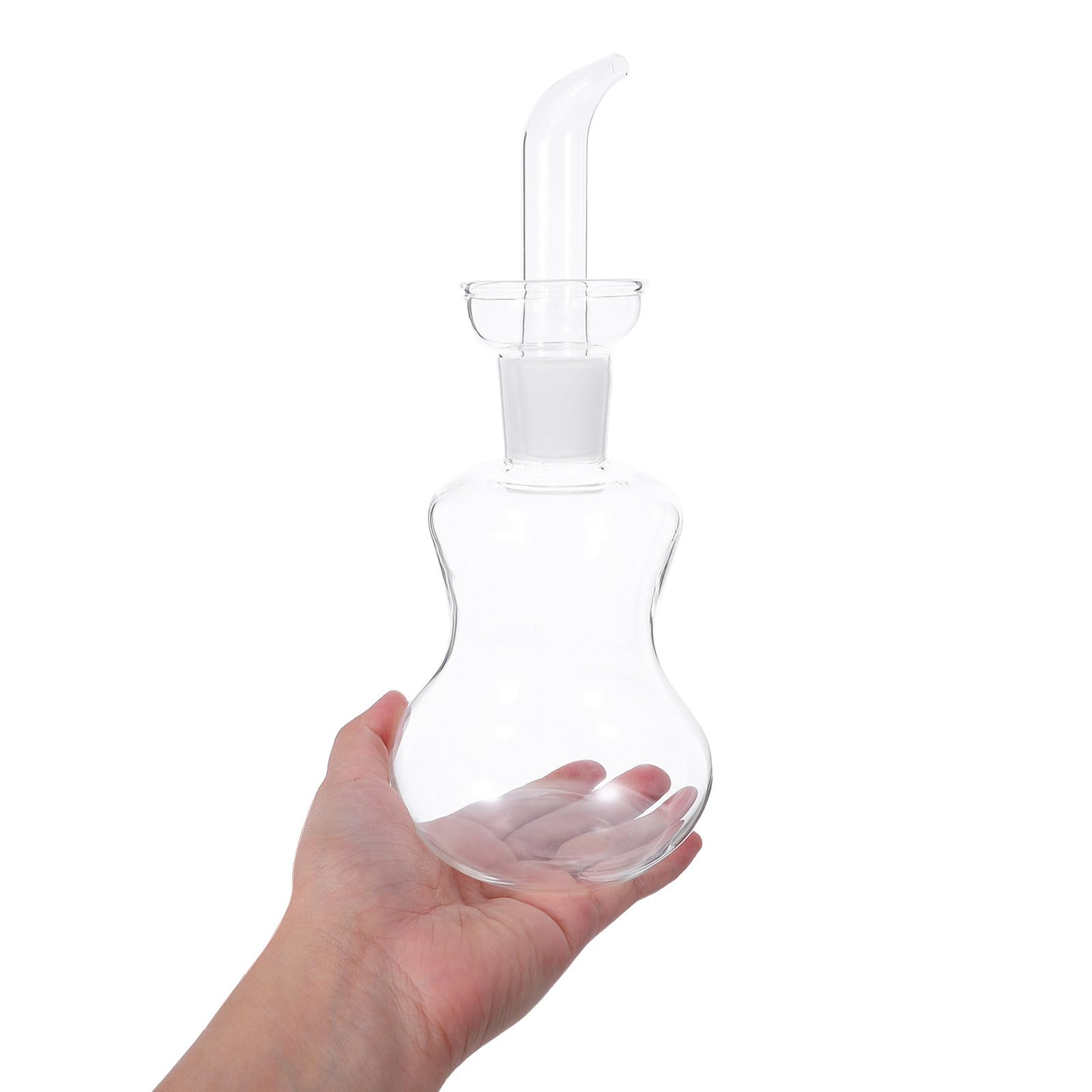 Zerodeko Botella de vidrio para aceite de oliva con dosificador, jarra para | Dispensador de vinagre doméstico para ensaladas y salsas, aceitera para salsa de soja, botella compacta para aderezos de
