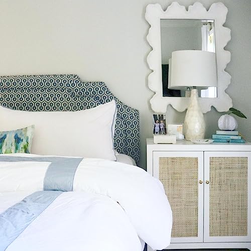 MY SWANKY HOME Organic Shape Modern White Coral Wall Mirror Matte Wood Grain Live Natural Edge - Image 8