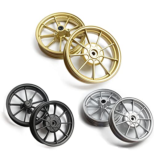 motorcycle modified wheel Disc brake for DIO AF18 AF27 AF28 Z4 ZX AF34 AF35 10 inch Aluminum Alloy front back Wheels Rim (silver)