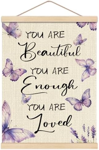 HKTZM Inspirational Wall Decor, You are Beautiful Enough Loved Po...