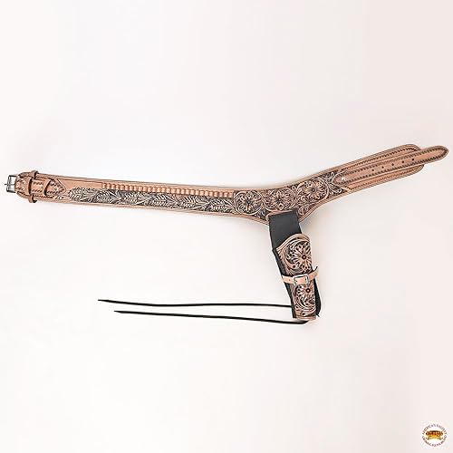 Miniatura 10 de Hilason Western - Funda para pistola de mano derecha, 22 Cal Leather Cowboy