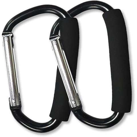 Pack of 2 - Large Buggy Hooks, Stroller Pram Pushchair Clips for Carrying Handbag Shopping Bags Baby Changing Bag Twin Pack Cover