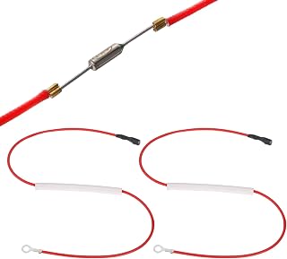 QUARKZMAN 2 Pieces Universal Thermal Fuse for Rice Cooker 216°C 10A 250V with Terminal and Ring Terminal Fiberglass Sheath for Electric Pressure Cooker Replacement