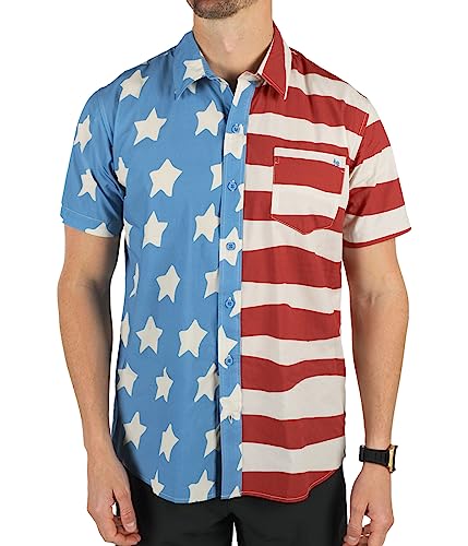 Tipsy Elves Patriotic Shirts for Men - USA Short Sleeve...