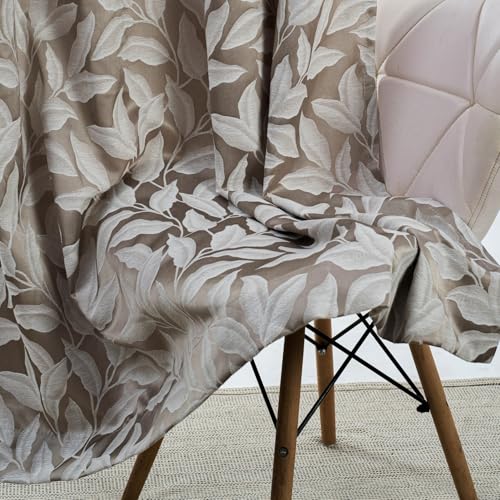 Image of haus & kinder Printed Jacquard Window Curtain 5 Feet Long Pack of 1 Window Curtain, 5 Feet Curtain for Window (Botanic Hush, Slate Nature Design 130x152 CM)