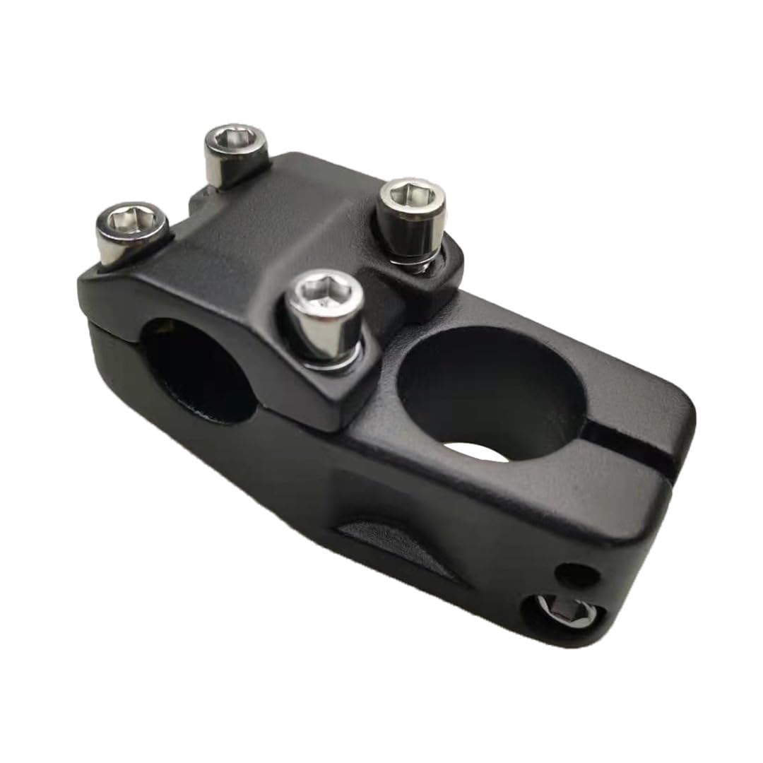 Attacco manubrio per bicicletta BMX in alluminio, 40 mm, 22,2 mm/28,6 mm, morsetto 15°, per bici Freestyle/Dirtjump nero/argento (nero)