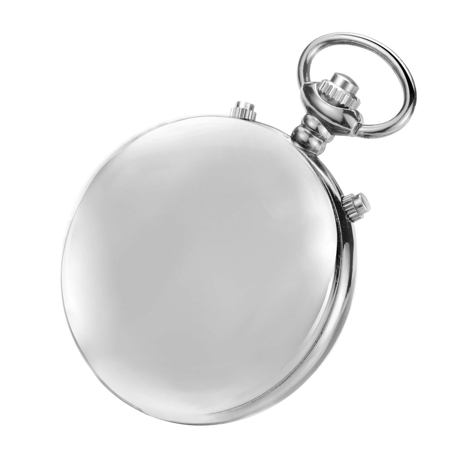 BOSHIYA Orologio da tasca al quarzo liscio da uomo, multifunzionale, cronografo, classico, vintage, per uomo e donna, con catena, regalo di Natale, laurea, compleanno, festa del papà