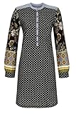 Ringella Bloomy Damen Nachthemd mit Knopfleiste schwarz 46 2551003,schwarz, 46