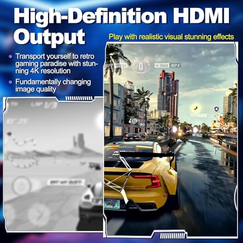 wireless retro gaming consoleretro game stick with 20000 built-in games and 15 emulators plug and play video game console dual 24g wireless controllers 64gb