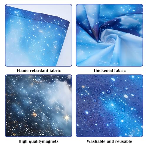 Image of ANGSYLTH 8 Pcs Fluorescent Light Covers - 4 x 2 Feet Covers for Ceiling Lights, 8 x 10 Magnetic Light Filters for Classroom, Office, Hospitals (Galaxy)