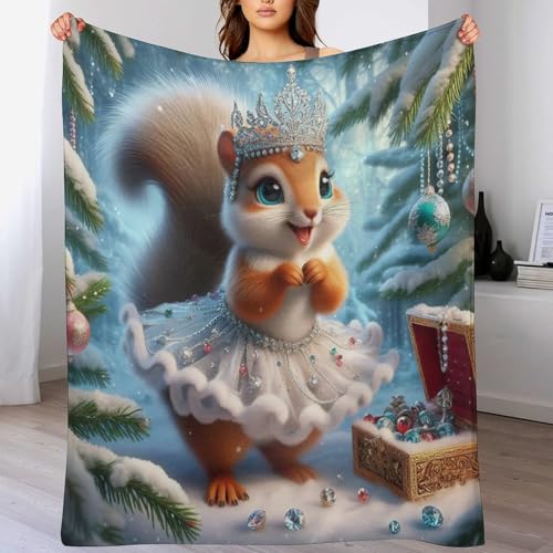 Manta de forro polar de ardilla para cama y sofá de salón 130x180 cm 2