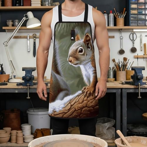 Delantal de trabajo Little Squirrel con bolsillos ajustables miniatura 4