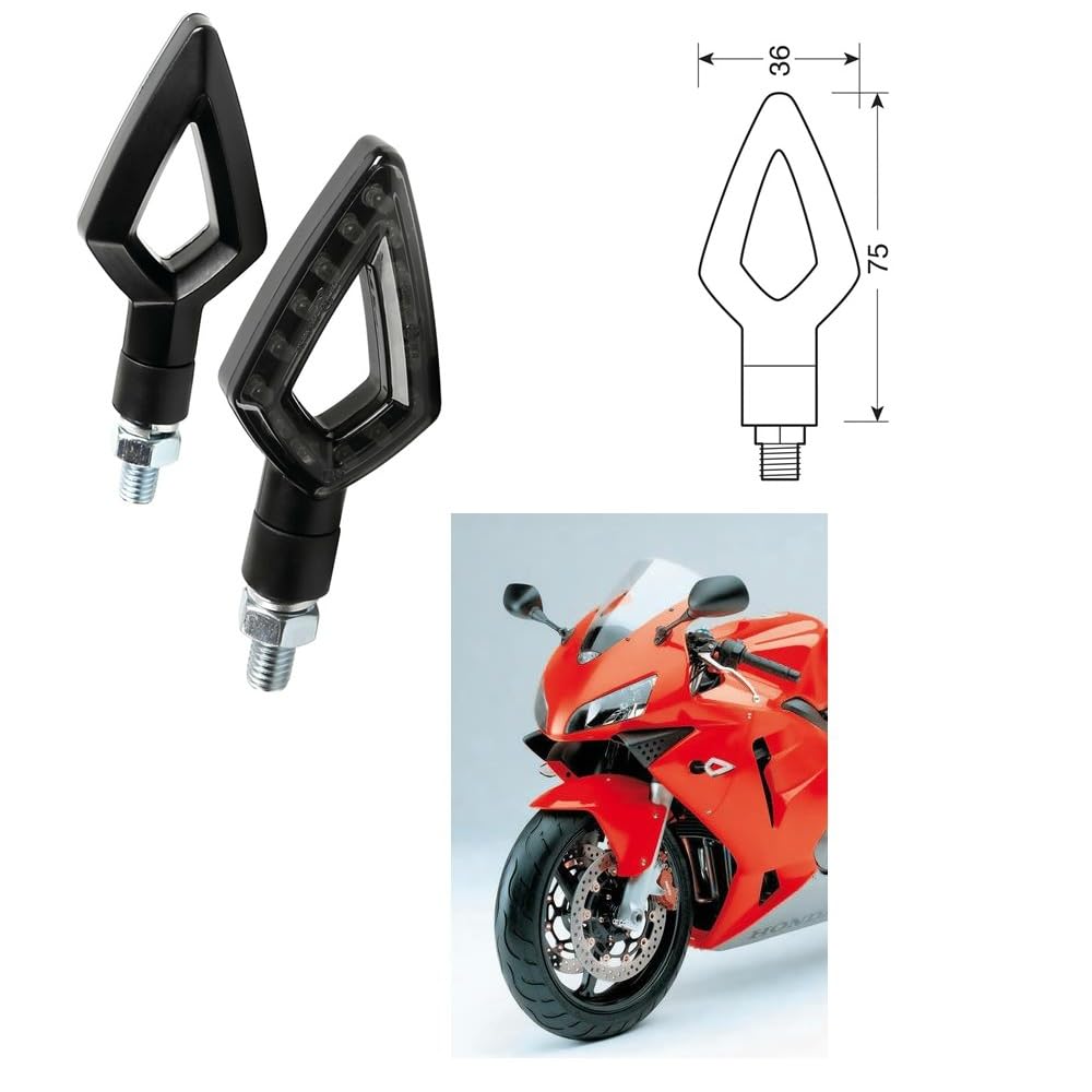 KOMPATIBEL MIT KAWASAKI Z 1000 ABS PAAR MOTORRADBLINKER LED 12 V ZUGELASSENE RICHTUNGSANZEIGEN SCHWARZ BLINKER MIT Rauch LINSE ORANGES LICHT 75 CM X 36 CM