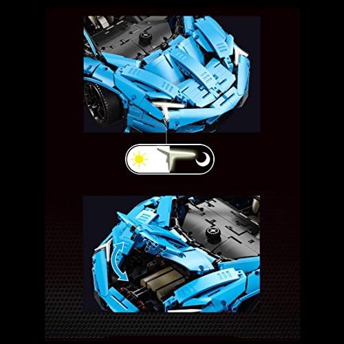 OWAHO Technologie Bausteine Lam-Borg-Hini Centenario LP770-4 Supercar Model Kit, Technic Sport Car 3890 Teile… – Bild 7