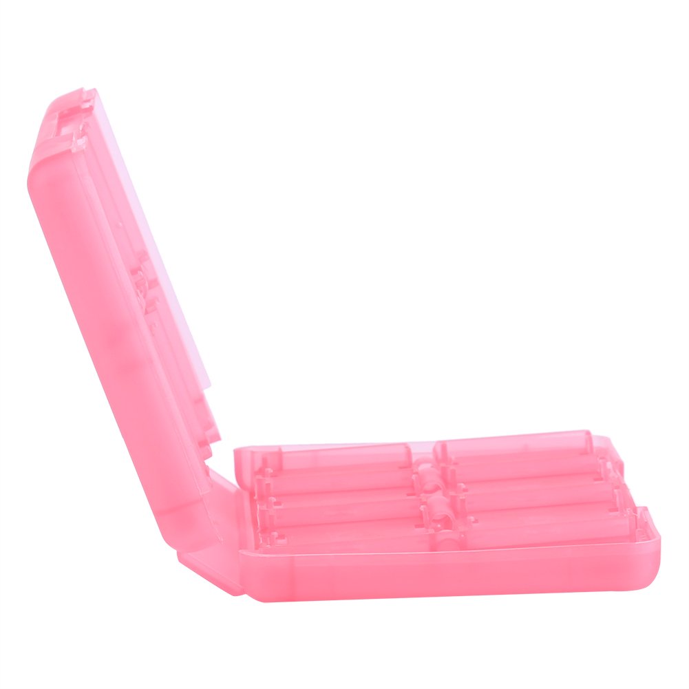 VIFER 28 en 1 Jeu Carte Mémoire Étui PP en Plastique Carte Cartouche Boîte de Rangement pour 3DS DSL DSI LL(Rose)