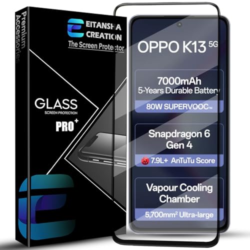 Image of For Oppo K13 5G Tempered glass Screen Protector with Full Edge Protection and Easy Self-Installation Kit
