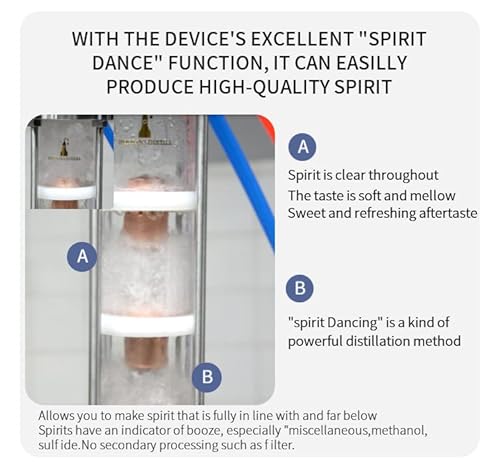 Hooloo Alcohol Distiller Still For Home Use Kit 304 Stainless Steel Whiskey Making Kit With Thermometer Whiskey Brandy Vodka 8Gal (30L) (Sv-30-110V) #TOP4