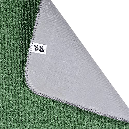 Image of Saral Home All-Time 2pc Washable, Anti Skid Doormat (Green. 40X60 cm)