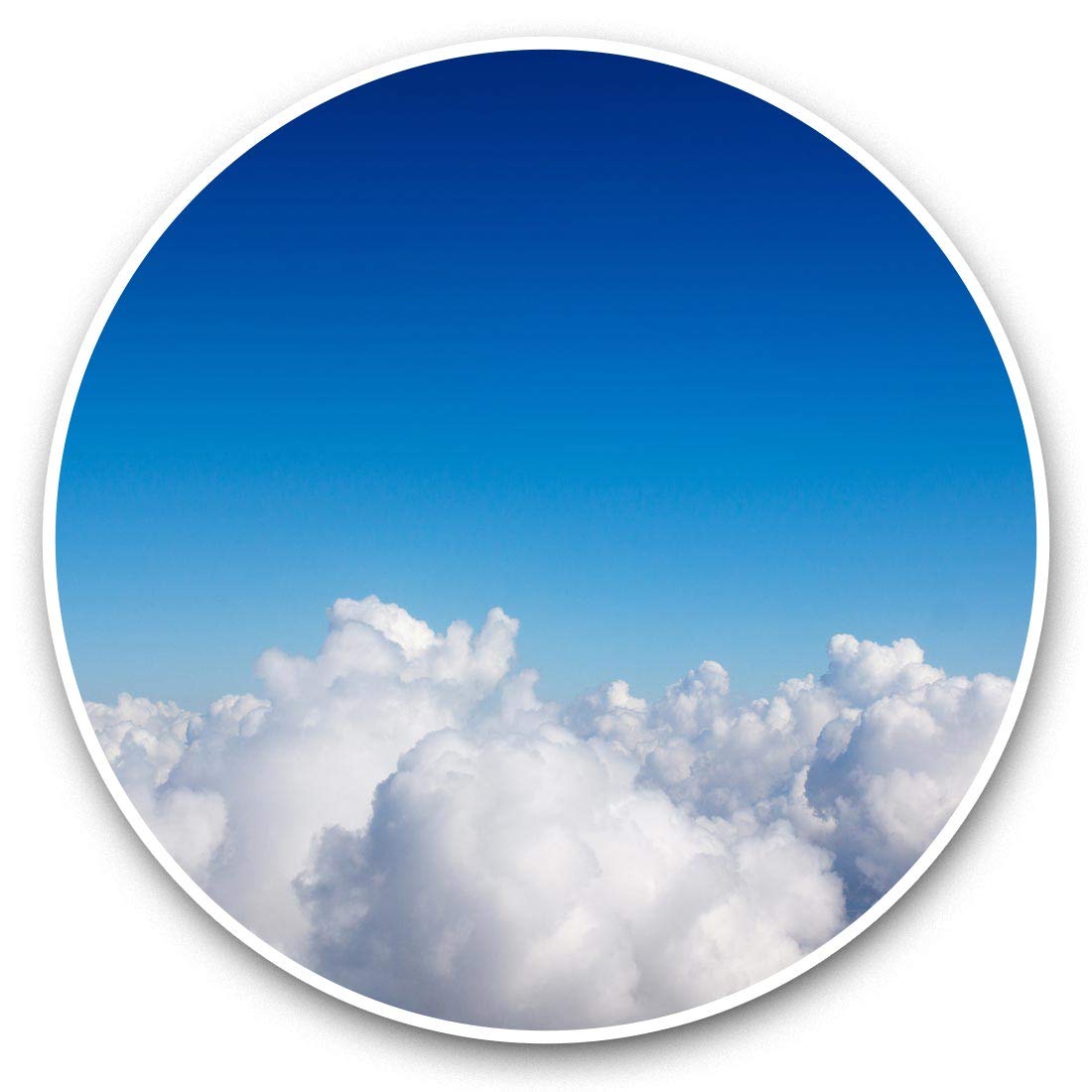 Destination Vinyl Ltd Cloudscape Cumulus Clouds Blue Sky 44630 Awesome Vinyl Stickers (Set Of 2) 7.5Cm - Cloudscape Cumulus Clouds Blue Sky Fun Decals For Laptops,Tablets,Luggage,Scrap Booking,Fridges #44630
