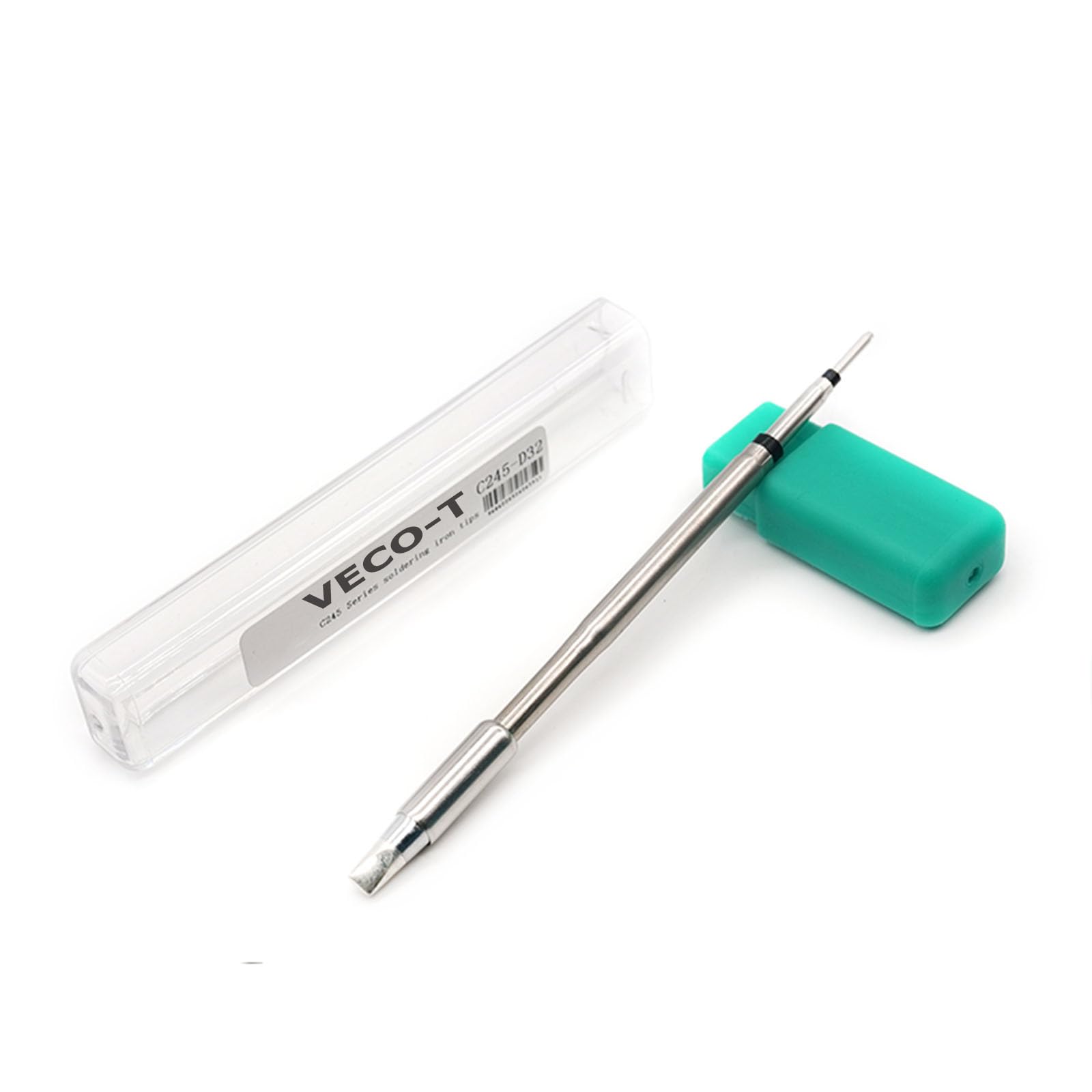 Veco-T ‎Silvery C245-D32 Soldering Iron Tips,Compatible With T245 Soldering Station,Ideal For Repair Mobile Phone Motherboard Watch