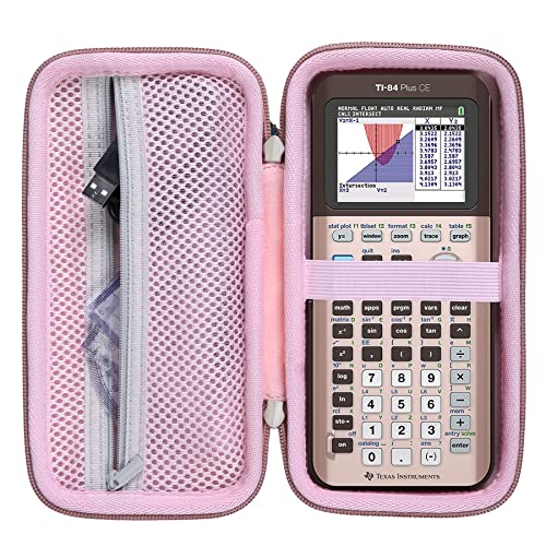 Khanka Stroage Case for Texas Instruments TI - 84 Python/TI-83 Plus/TI-84 Plus/TI-84 Plus CE Color Graphing Calculator, Case Only (Rose Gold)