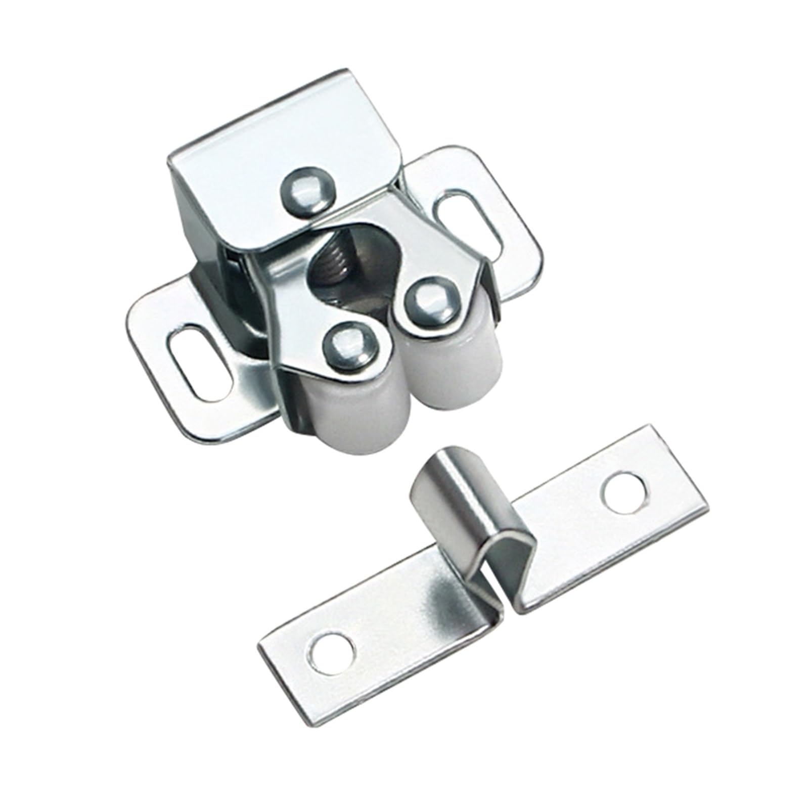 8pcs Cabinet Catches Suction Closet Sliding Door Stoppers Buffer Anti Collision Furniture Hardware Tools for Furniture(Silver)