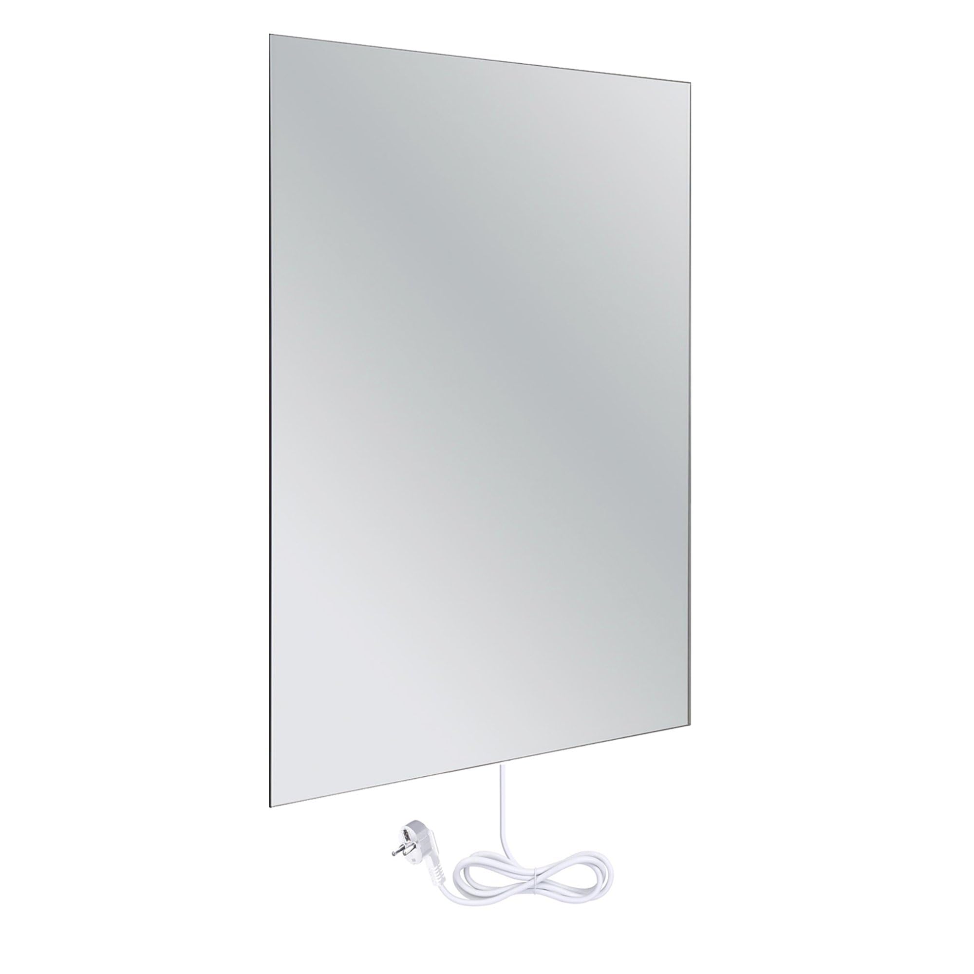 Pannello Radiante Elettrico in Vetro, Specchio, Potenza 600 Watt, 60cm x 90cm, Montaggio a Parete, Radiatore a Infrarossi
