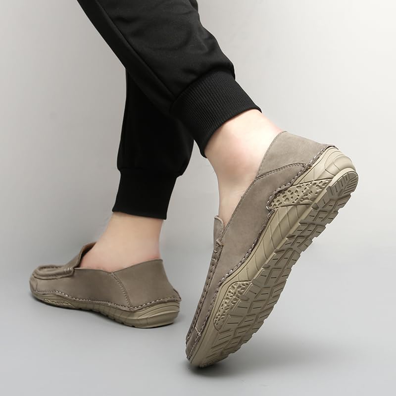 Mens Casual Shoes Loafers for Men Leather Men's Dress Boat Brown Black Khaki Size Fashion Handmade Driving Man4