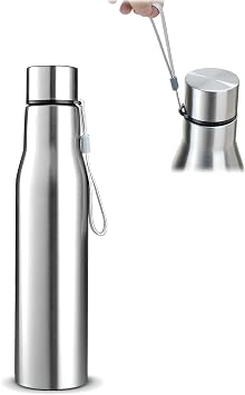 17oz/24oz/32 oz insulated water bottle,Stainless steel sports water bottle with strap; wide mouth leak-proof sports water bottle; suitable for office, travel, outdoor sports 17OZ/500ML 17 OZ
