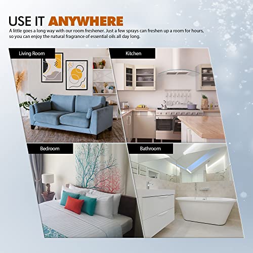 Image of KELYN Room Freshener - Long Lasting Air Fresheners for Home, Office, Cars & Toilets Aer Spray - Room Freshner Spray for Bedroom - (Pack of 3, 230ml each) - Anti-Tobacco, Sandal & English Rose