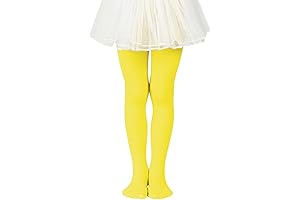Ultra-Soft Footed Ballet Tights for Little Girls' School Uniform
