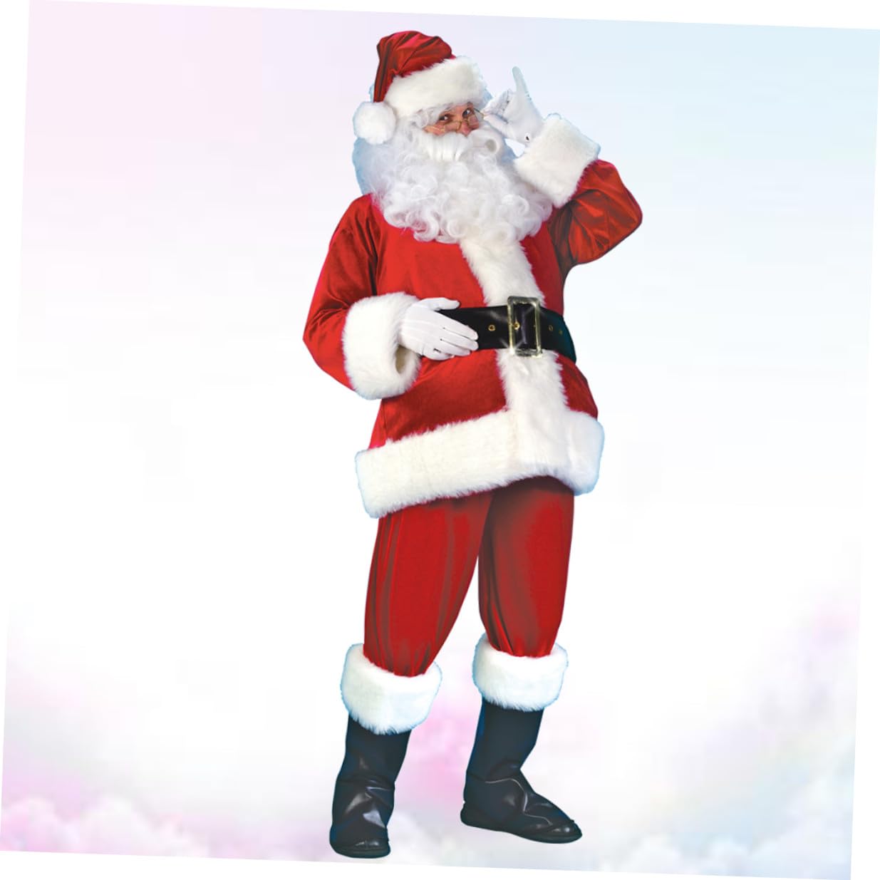 Ipetboom ubrania świąteczne Santa Claus Cosplay kostium Świętego Mikołaja