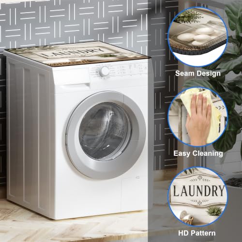 Image of Washer and Dryer Topper for Top,23.6 inch x 19.7 inch Washer Dryer Countertop Mat, Waterproof & Anti-Slip Dryer Top Protector Mat (Laundry Sign, 23.6x19.7inch)