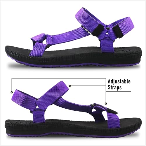 Image of Gold Pigeon Shoes SIMPLUS Lightweight Yoga Mat Cushion Sole. Womens Sandals with Back Strap for Travel, Hiking & Sport. Comfortable Water Sandals for Women.