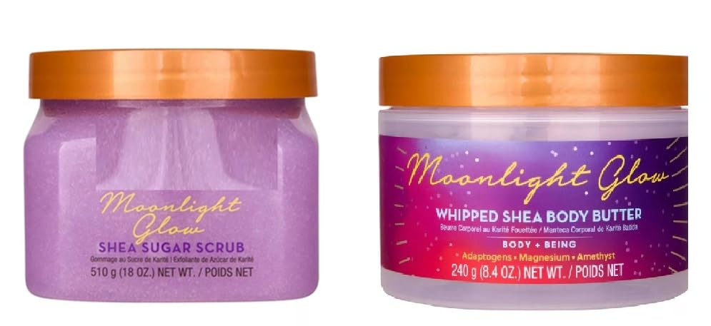 T H Moonlight Glow Shea Sugar Body Scrub and Whipped Shea Body Butter Gift Set