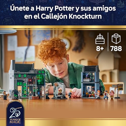Miniatura 2 de LEGO Harry Potter Tiendas Mágicas del Callejón Knockturn de Juguete - Kit de Maquetas con 8 Minifiguras y Figura de Animal Patronus Coleccionable - Regalo para Niñas y Niños de 8+ Años - 76471