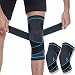 Produktbild 1 Paar Kniebandage mit Anti-Rutsch-Streifen, Knie-Kompressionsbandage mit verstellbarem Riemen, Knieschutz für Meniskusriss, Arthritis, Sportgelenkschmerzlinderung, Laufen, Sport