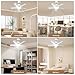NIORSUN Socket Ceiling Fans with Lights and Remote,3 CCT 3000K-6000K, Socket Fan Light with Dimmable Led Light Bulb, Screw in Small Ceiling Fan for Bedroom Living Room Kitchen Garage(White)
